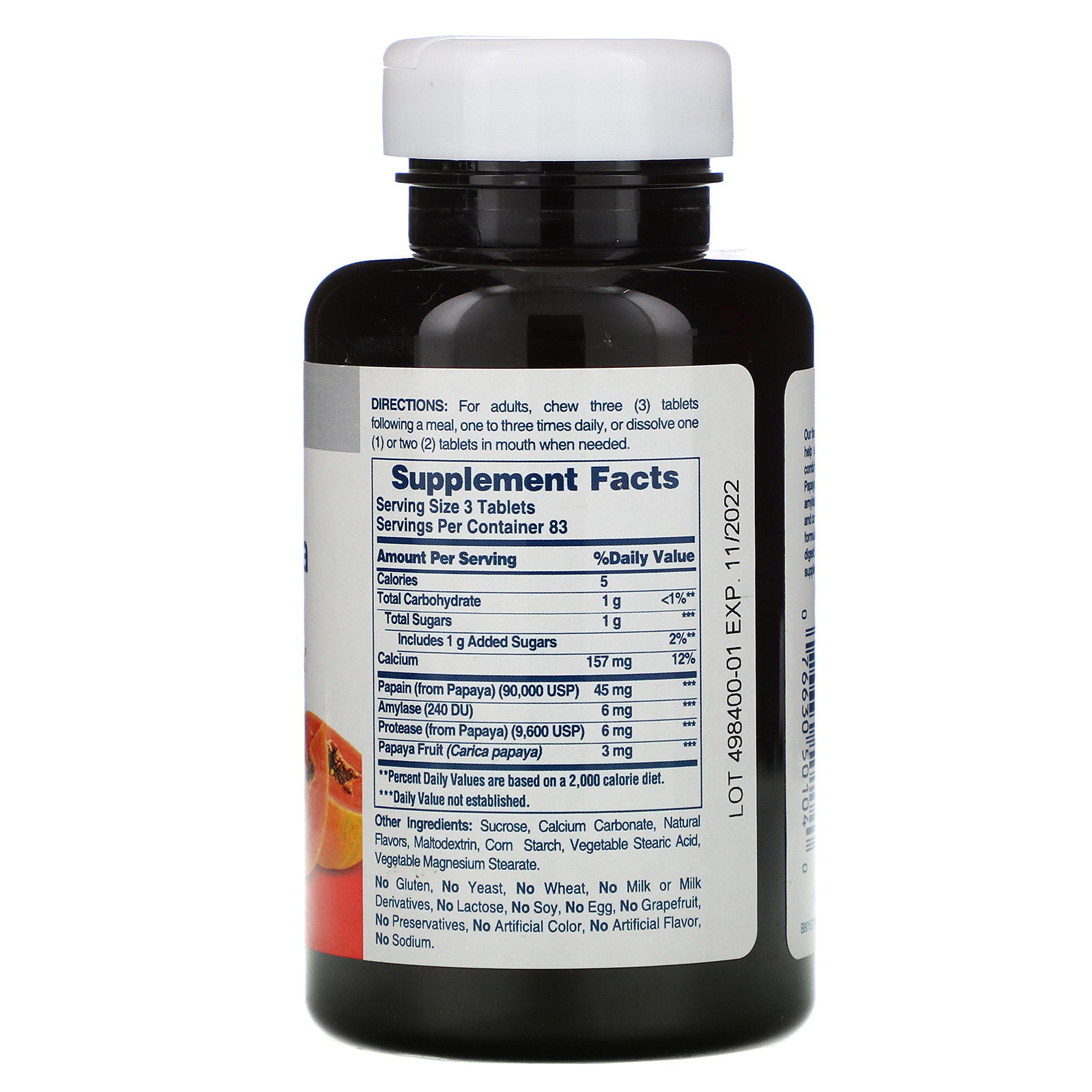 Comprar American Health, Enzima Original de Papaia, 250 Comprimidos Mastigáveis - Imagem 2