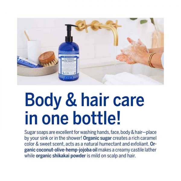 Comprar Dr Bronner Orgânico Shikakai Soap Hortelã-pimenta 12 fl oz - Imagem 6