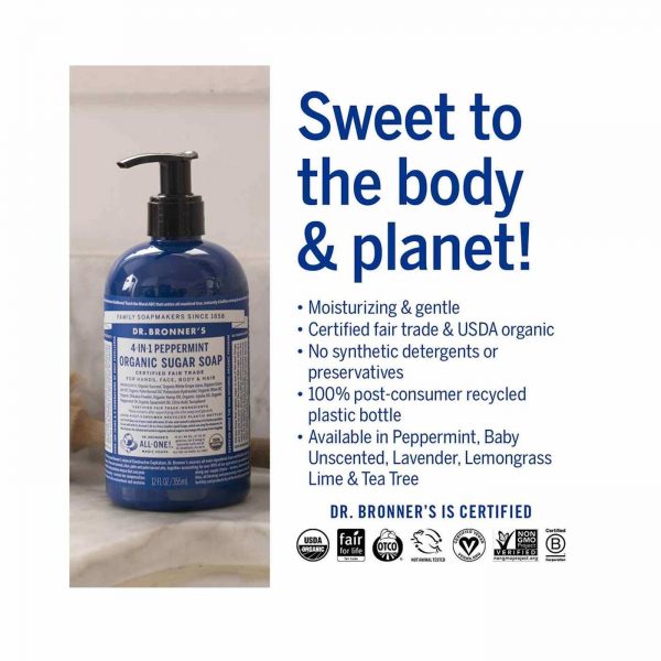 Comprar Dr Bronner Orgânico Shikakai Soap Hortelã-pimenta 12 fl oz - Imagem 7