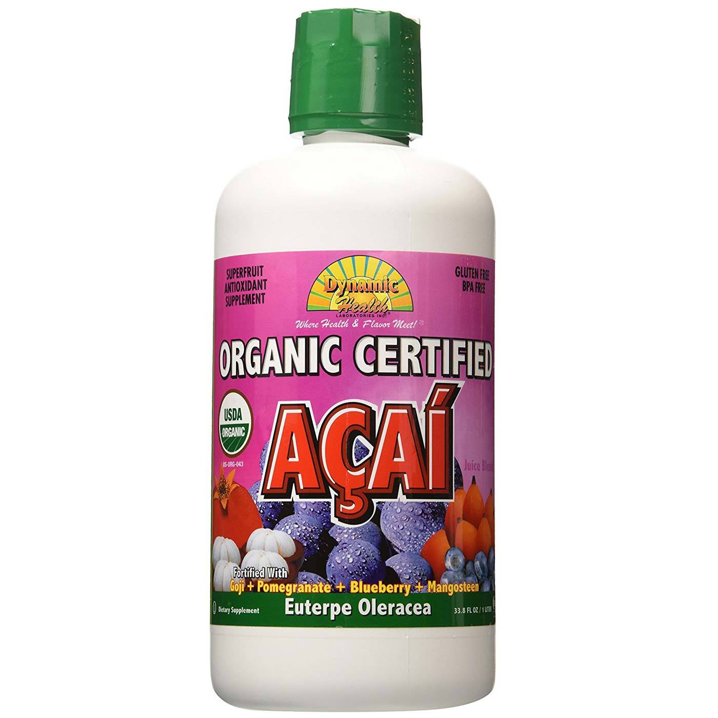 Comprar Dynamic Health Laboratories Açaí Orgânico Juice Mistura 33,8 onças fluidas