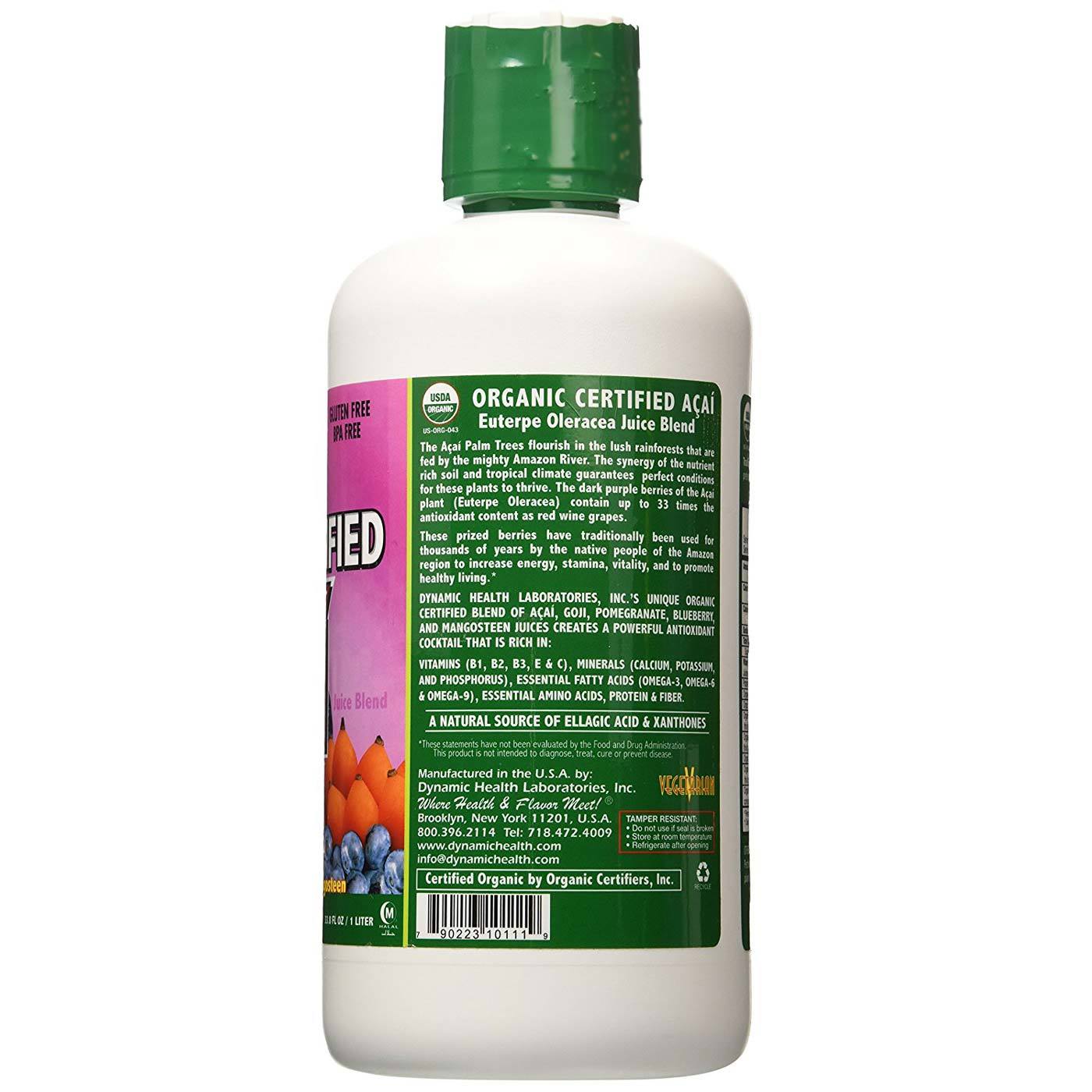 Comprar Dynamic Health Laboratories Açaí Orgânico Juice Mistura 33,8 onças fluidas - Imagem 2