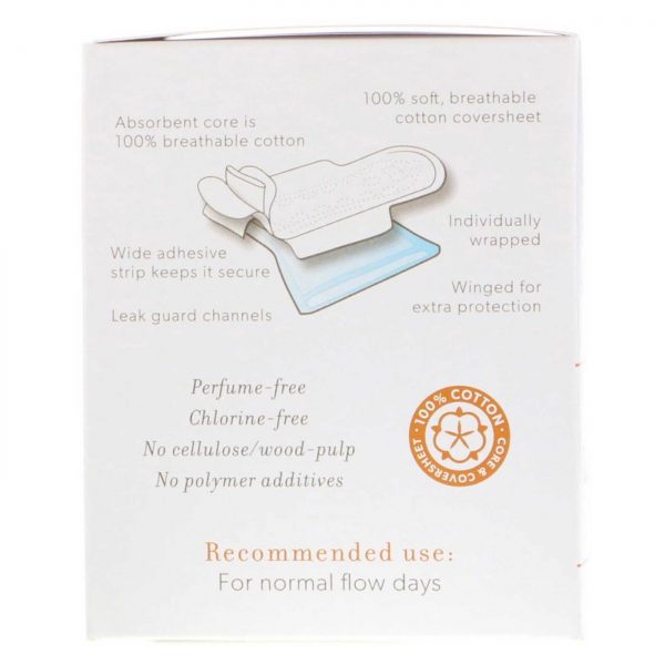 Comprar Emerita, Almofadas diurnas ultrafinas de algodão natural - Absorventes Higiênicos Femininos - 10 unidades - Imagem 4