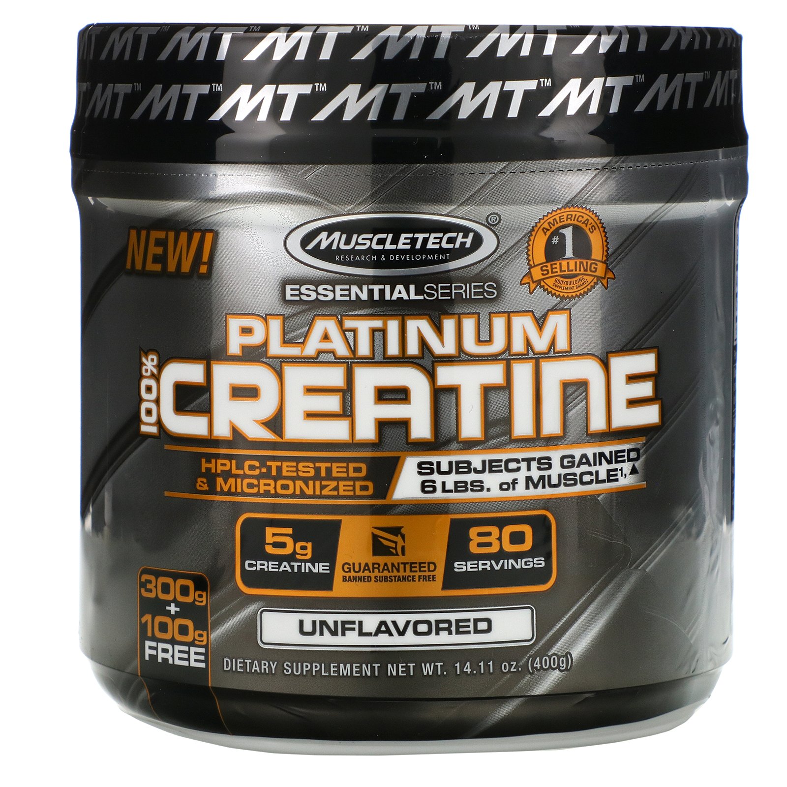 Comprar Muscletech, Essential Series, Platinum 100% Creatine, Unflavored, 14.11 oz (400 g)