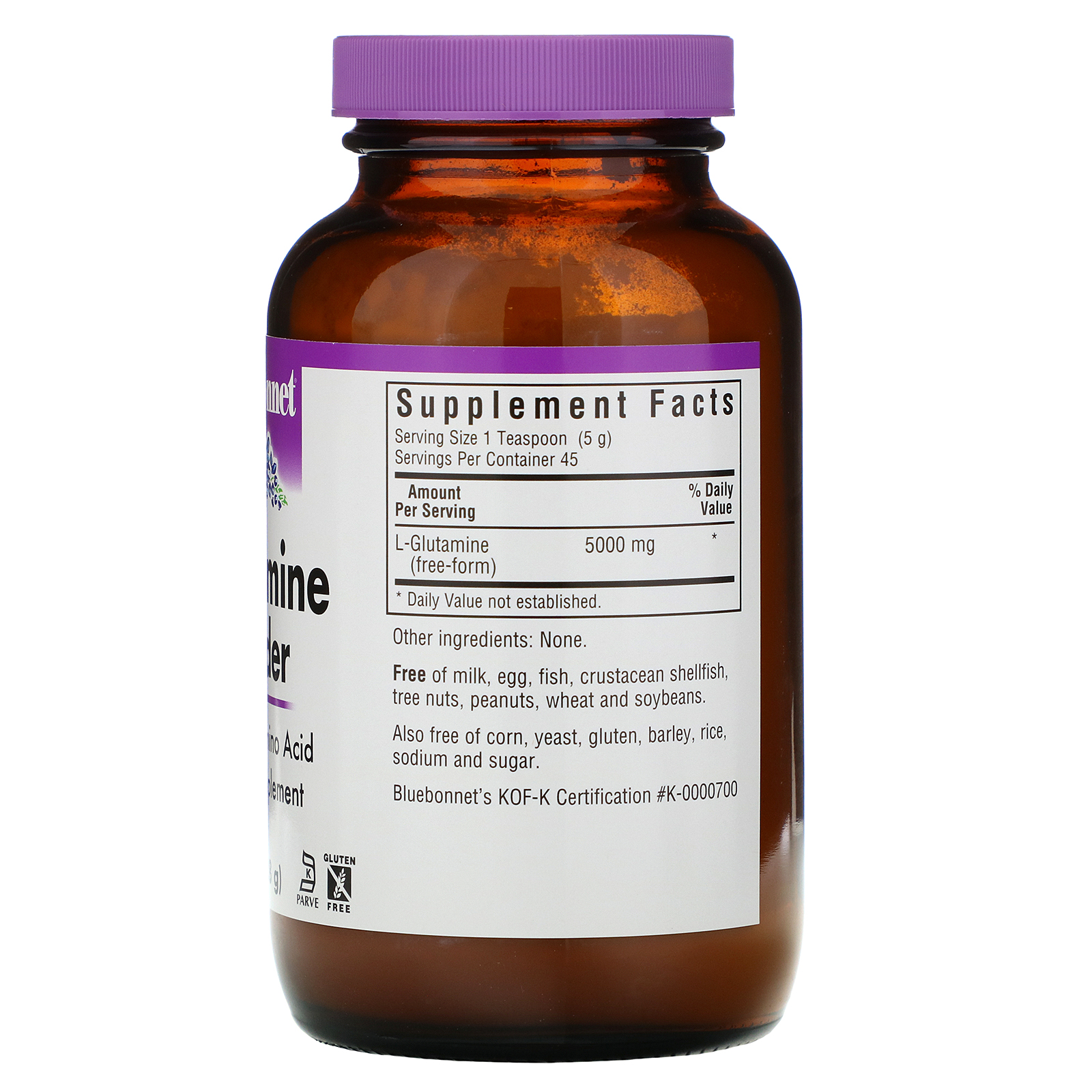 Comprar Bluebonnet Nutrition, L-glutamina em pó, 8 oz (228 g) - Imagem 2