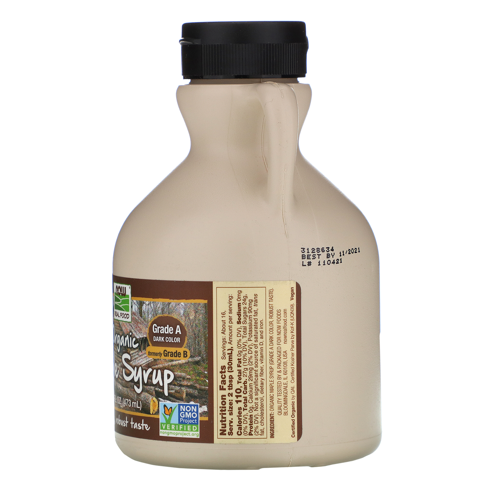 Comprar Now Foods, Alimento Real, Xarope de Bordo Orgânico, Classe A, Cor Escura, 473 ml (16 oz) - Imagem 2
