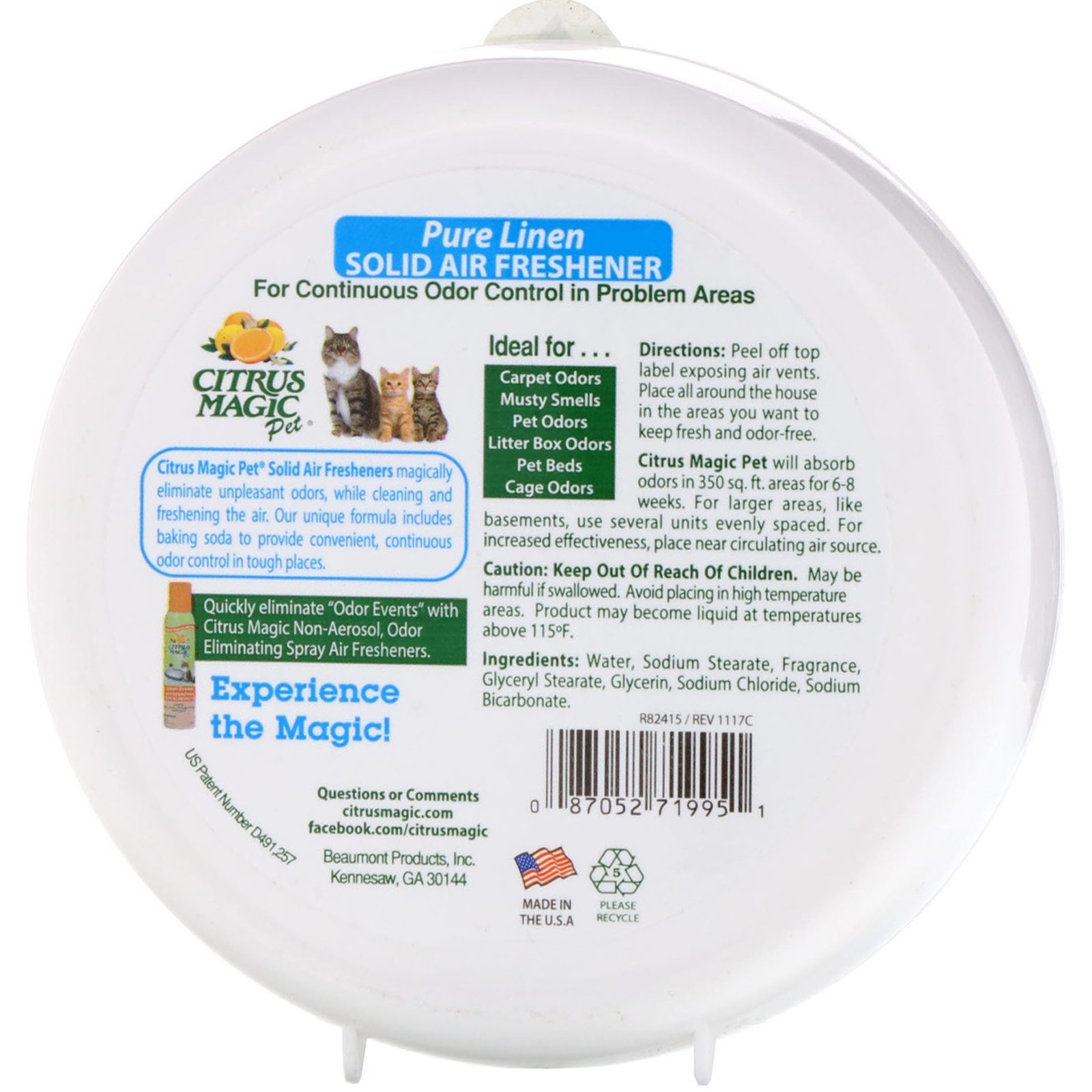 Comprar Citrus Magic, Odorizador Sólido, Linho Puro, 8 oz (227 g) - Imagem 2