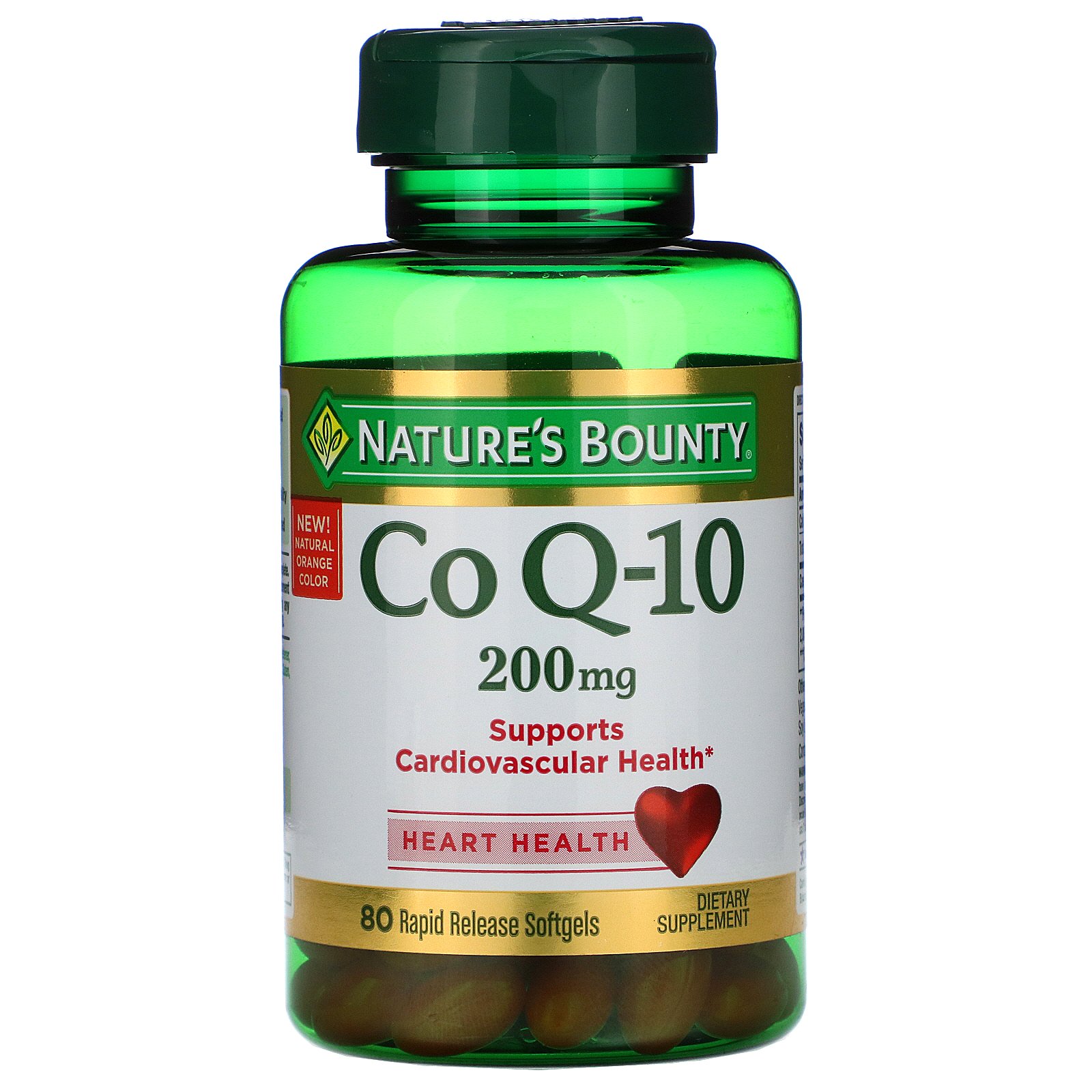 Comprar Nature's Bounty, CoQ-10, 200 mg, 80 Cápsulas Gelatinosas de Liberação Rápida