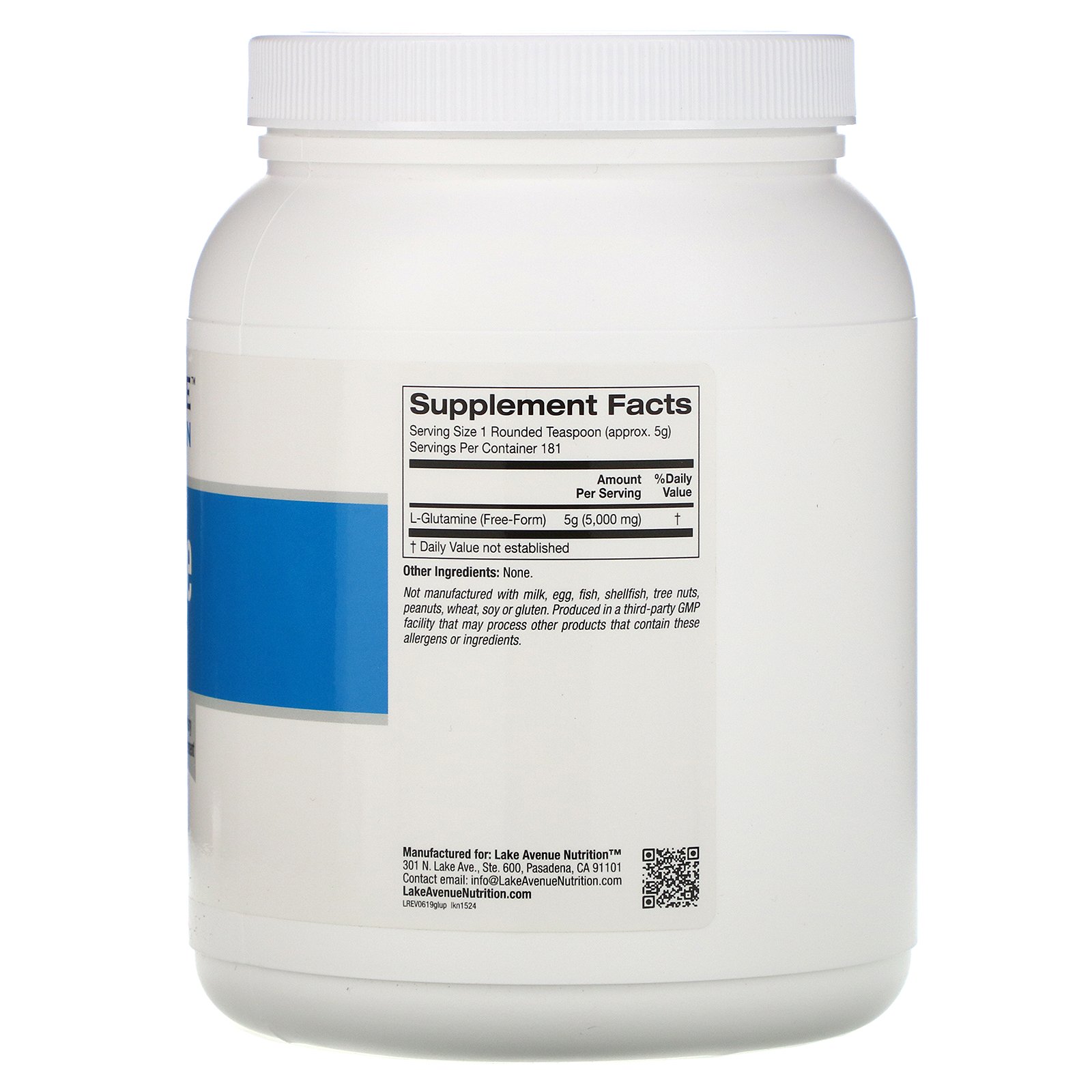 Comprar Lake Avenue Nutrition, L-Glutamine Powder, Unflavored, 5,000 mg , 32 oz (907 g) - Imagem 2