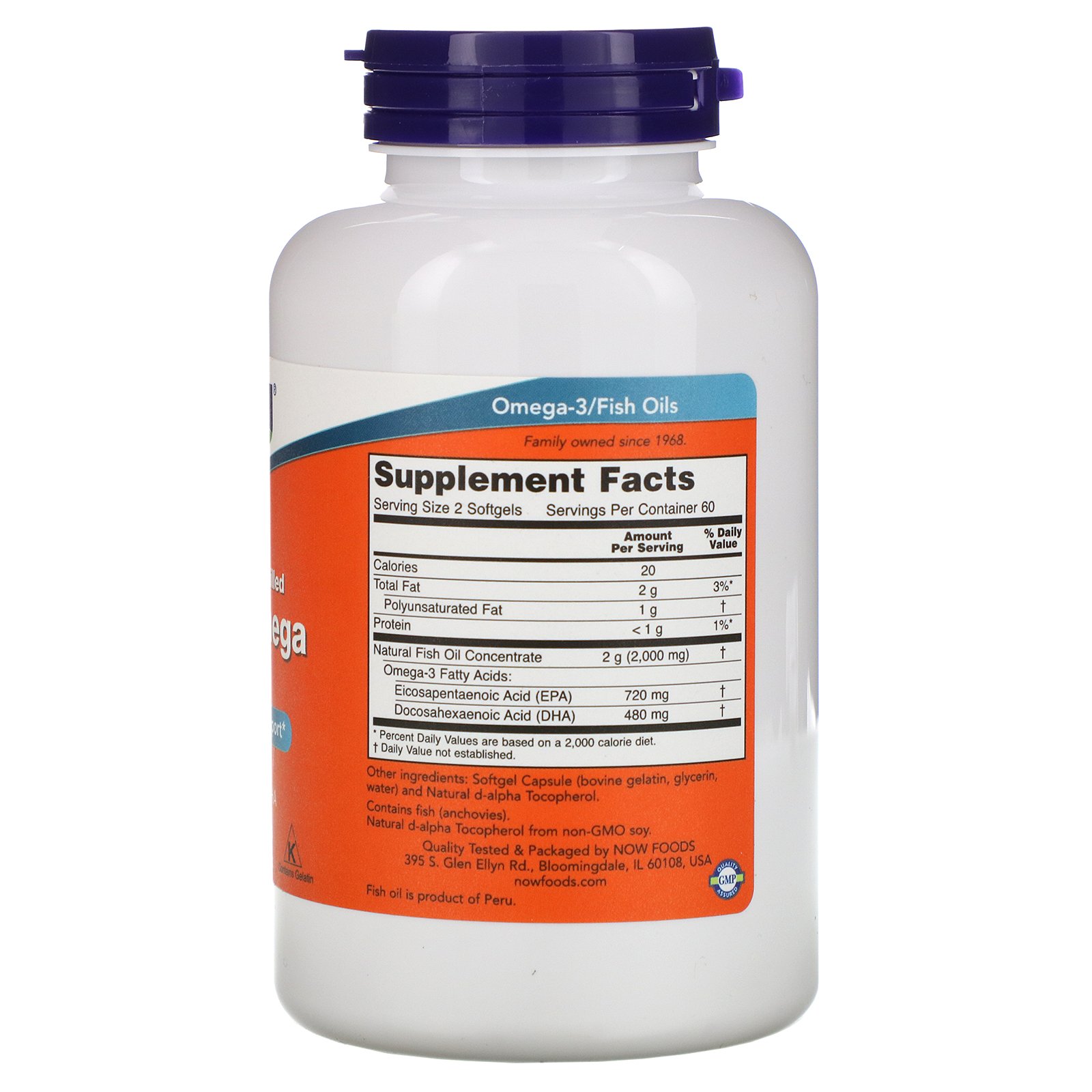 Comprar Now Foods, Super Omega EPA, Destilado Molecularmente, 120 Cápsulas Softgel - Imagem 2