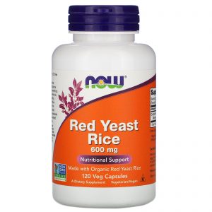Comprar Now Foods, Arroz de Levedura Vermelha, 600 mg, 120 Cápsulas Vegetais