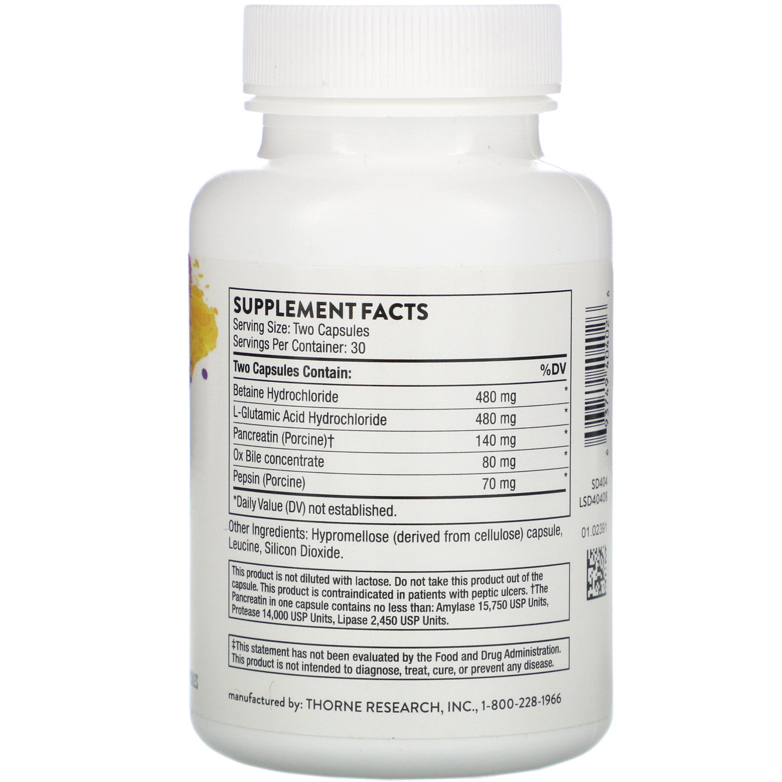 Comprar Thorne Research, Bio-Gest, 60 Cápsulas - Imagem 2
