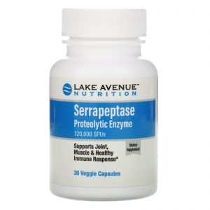 Comprar Lake Avenue Nutrition, Serrapeptase, Proteolytic Enzyme, 120,000 SPUs, 30 Veggie Capsules