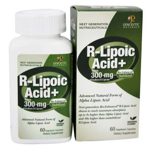 Comprar Genceutic Naturals, Ácido R-Lipóico Natural 300 mg - 60 Cápsulas