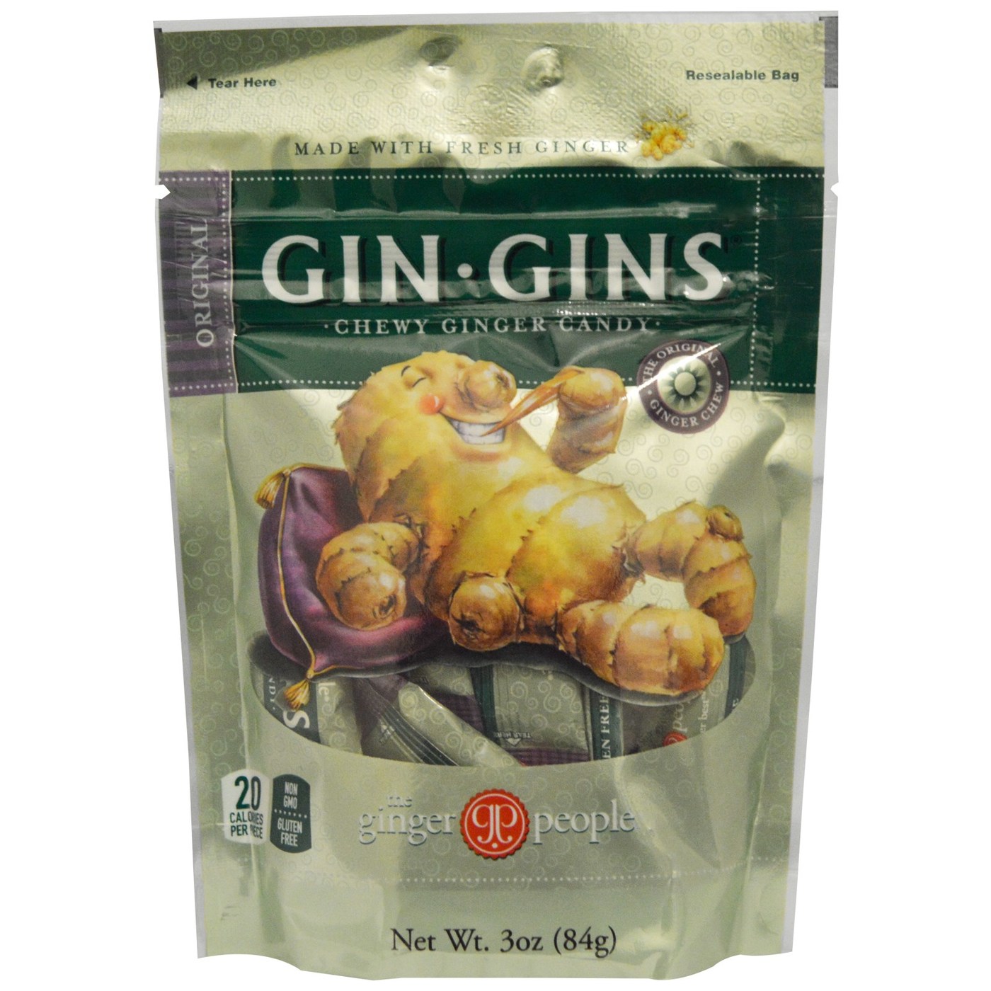 Comprar Balas mastigáveis de Gengibre - Ginger People 84gr