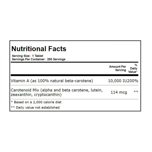 Comprar Solgar, Beta Caroteno 10-000 IU - 250 Tabletes - Imagem 5
