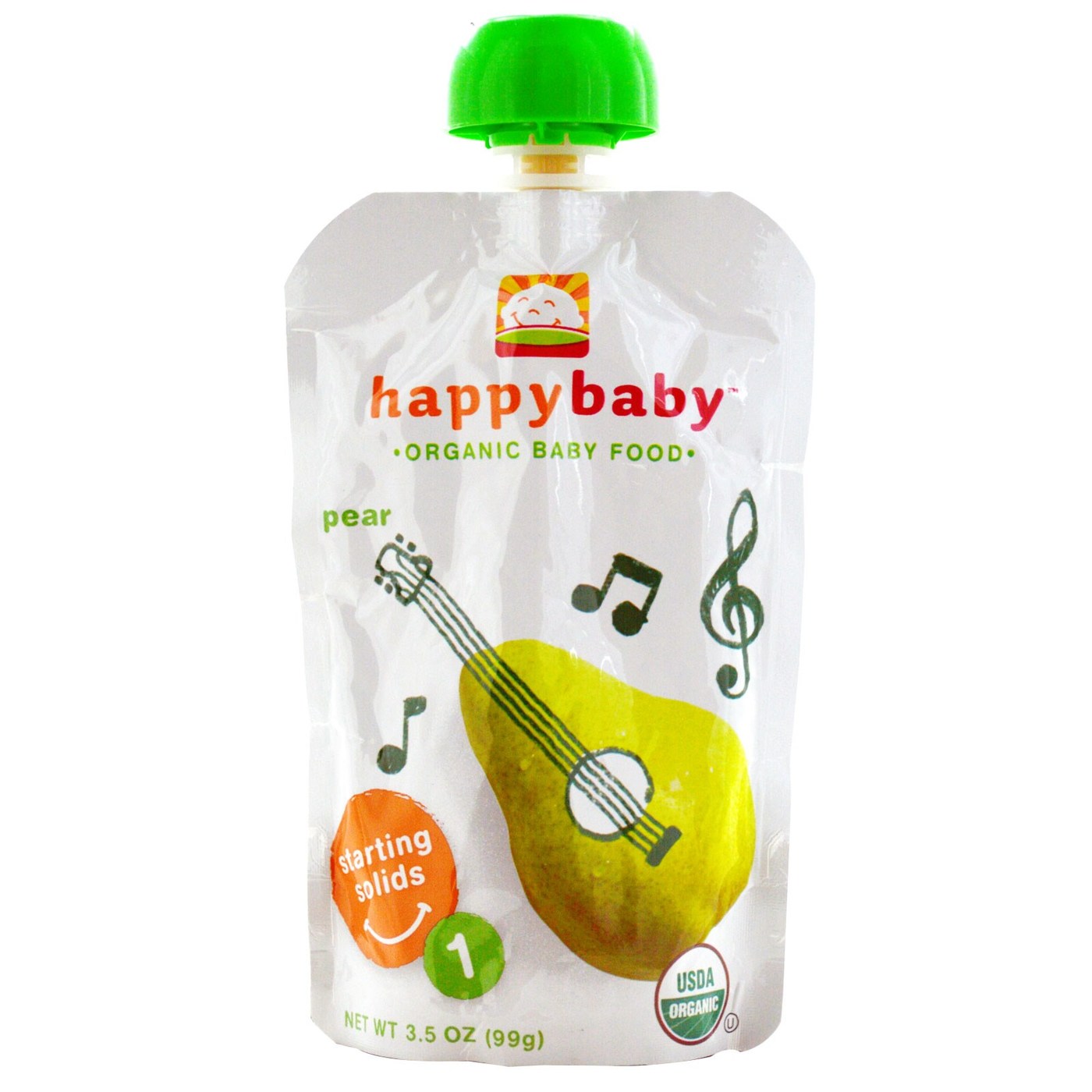 Comprar Happy Bebê Orgânico Bebê Food Fase 1 Começando Sólidos Pears 16-3,5 Bolsas oz