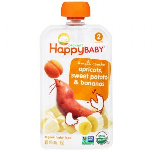 Comprar Happy Bebê Orgânico Bebê Food Fase 2 Simples Combos Apricot e batata doce 16-3,5 Bolsas oz