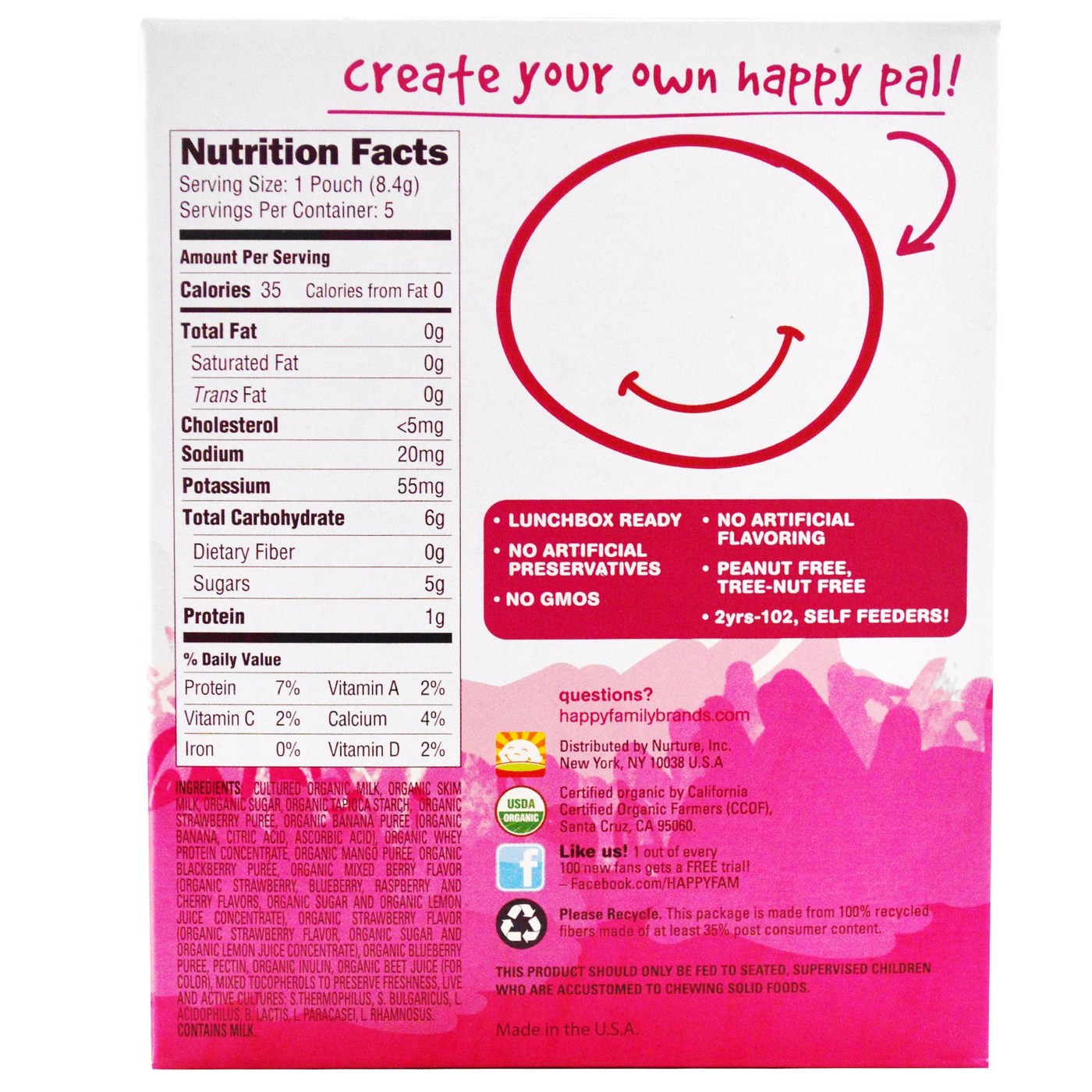 Comprar Happy Bebê Fruta misturada Yogis fruta misturada 5-1,5 oz Bolsas - Imagem 2