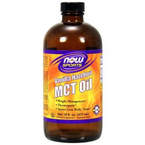 Comprar Now Foods, Óleo MCT - Sabor Avelã com Baunilha - 16 fl oz (473mL)