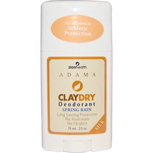 Comprar Zion Health Clay Dry Silk Desodorante, Chuva de primavera - 2.5 oz