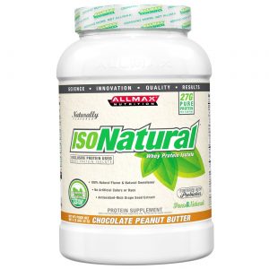 Comprar AllMax Nutrition Isonatural, Manteiga de amendoim de chocolate - 32 oz