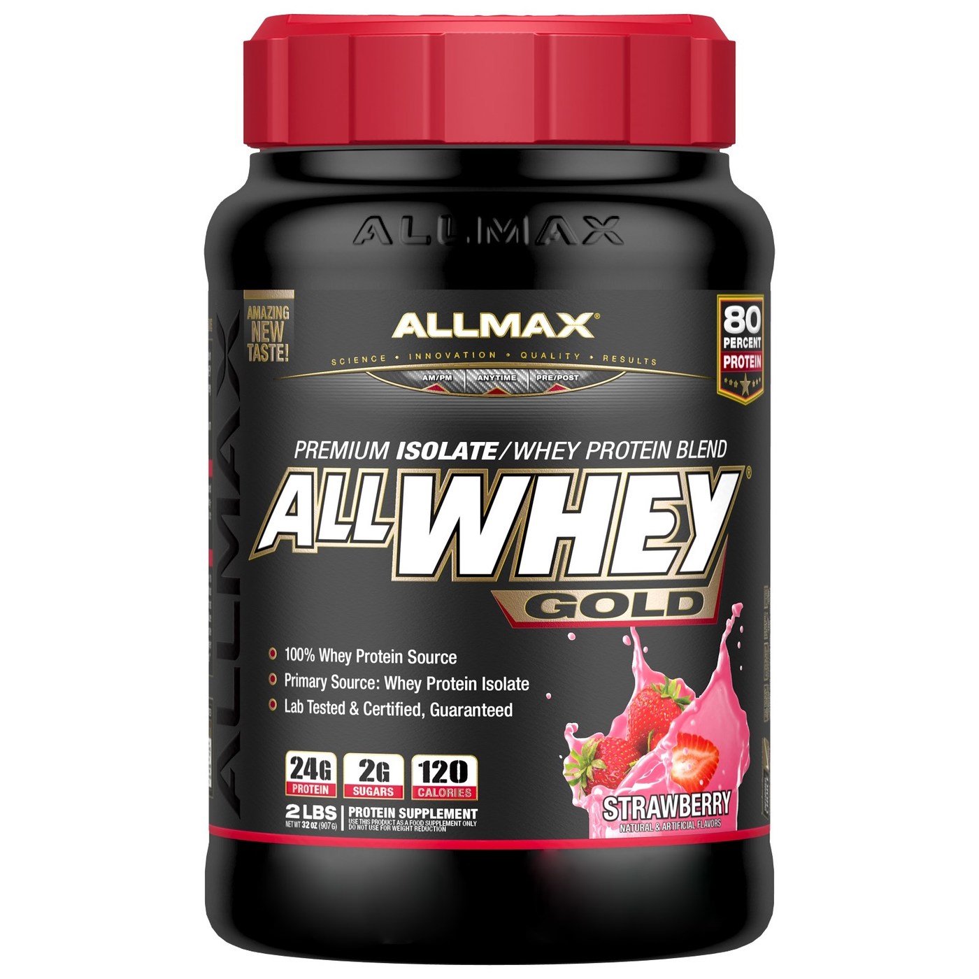 Comprar AllMax Nutrition Allwhey Gold, morango - 32 oz