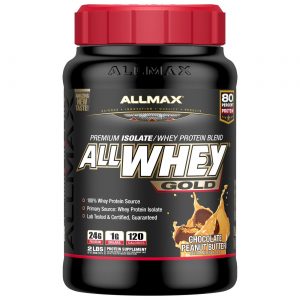 Comprar AllMax Nutrition Allwhey Gold, Manteiga de amendoim de chocolate - 32 oz