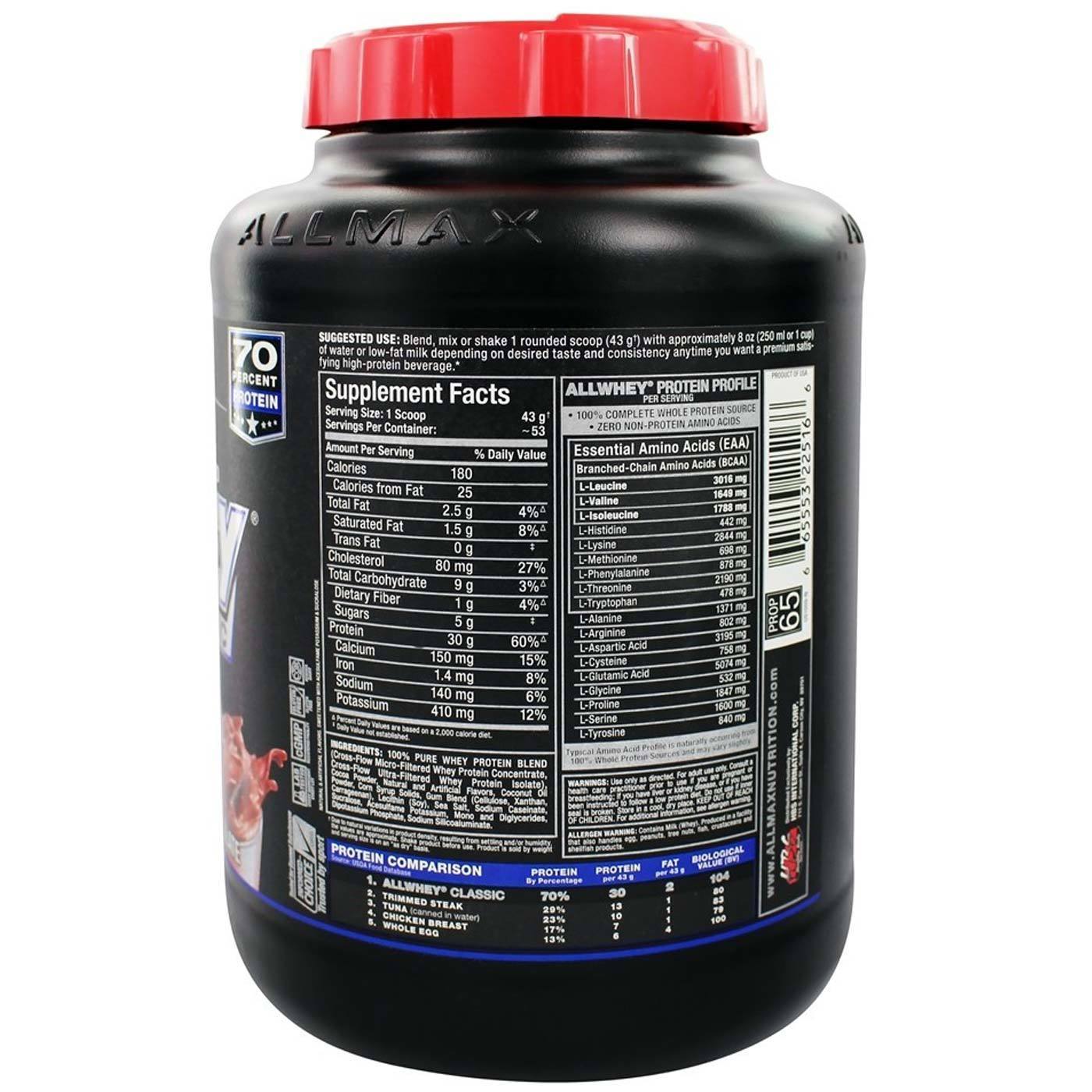 Comprar AllMax Nutrition Classic AllWhey, Chocolate - 80 oz - Imagem 2