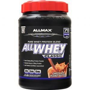 Comprar AllMax Nutrition Classic AllWhey, Manteiga de amendoim de chocolate - 32 oz