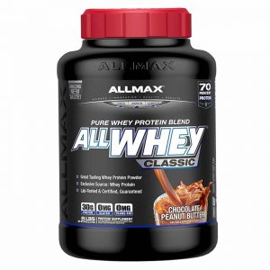 Comprar AllMax Nutrition Classic AllWhey, Manteiga de amendoim de chocolate - 80 oz