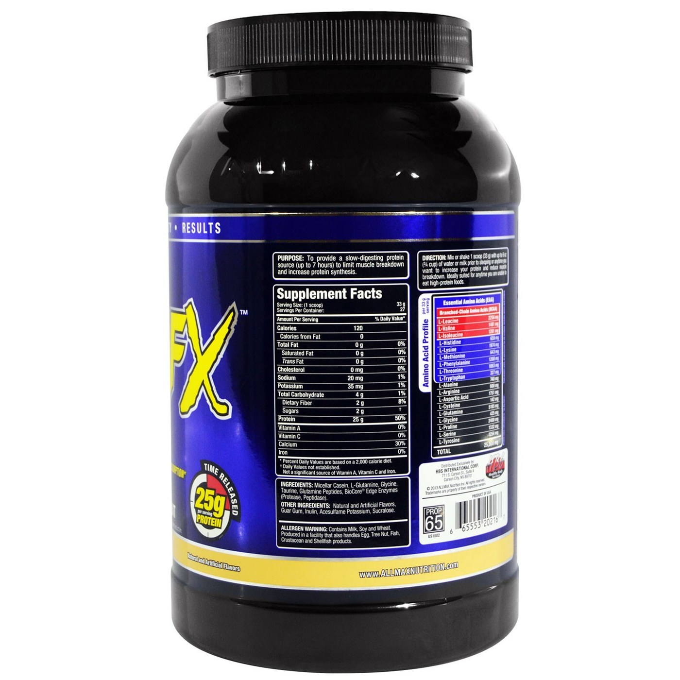 Comprar AllMax Nutrition CaseinFX, Baunilha - 32 oz - Imagem 2