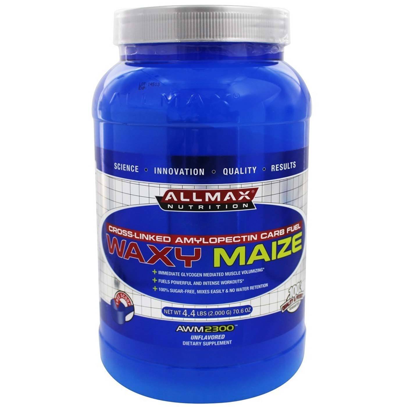 Comprar AllMax Nutrition Waxy Maize, Sem sabor - 4.4 lbs