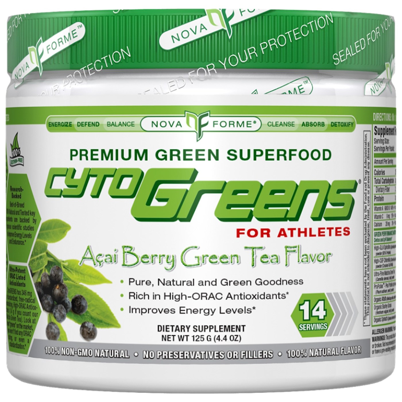 Comprar NovaForme, CytoGreens, Sabor de Chá Verde e Açai - 125 g