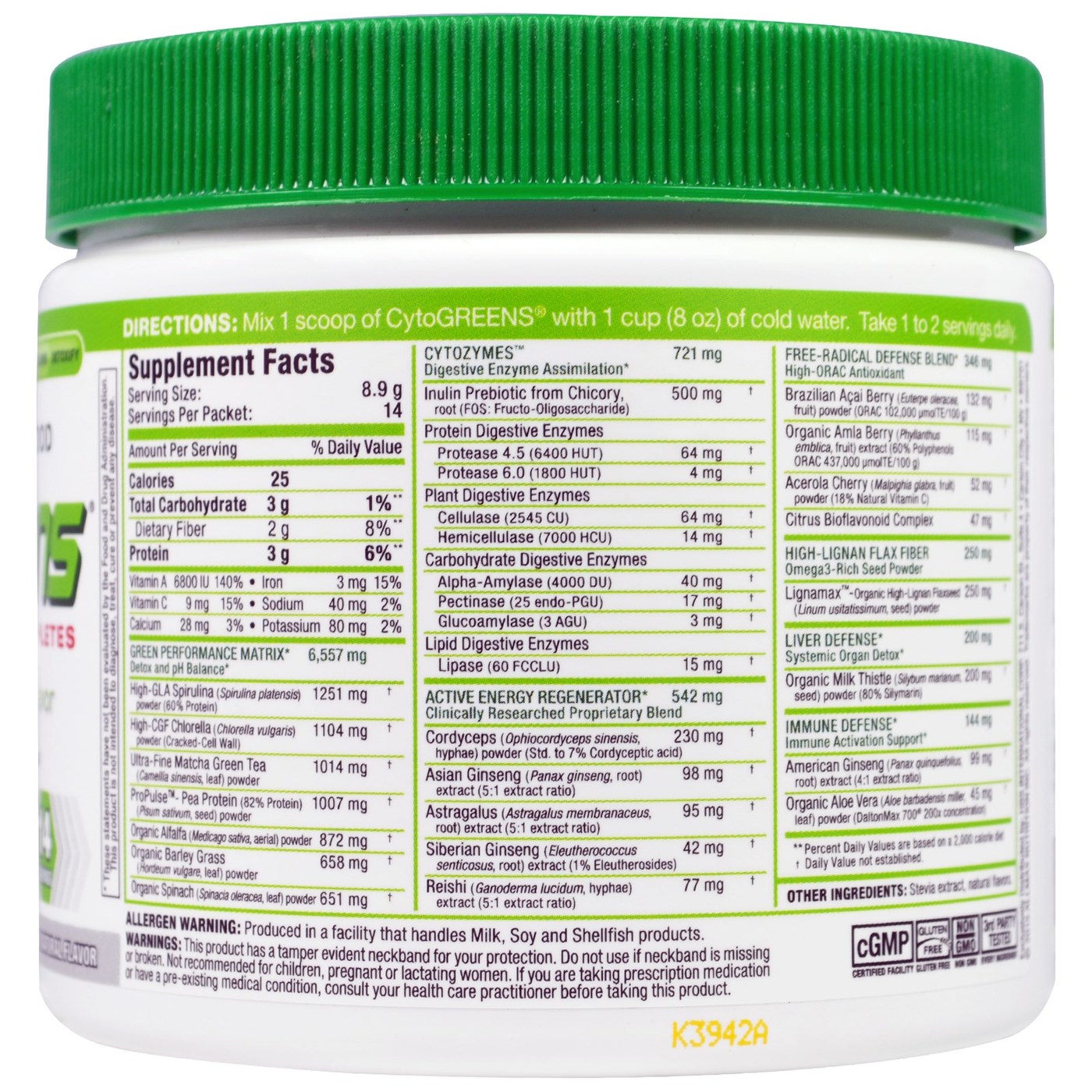 Comprar NovaForme, CytoGreens, Sabor de Chá Verde e Açai - 125 g - Imagem 2