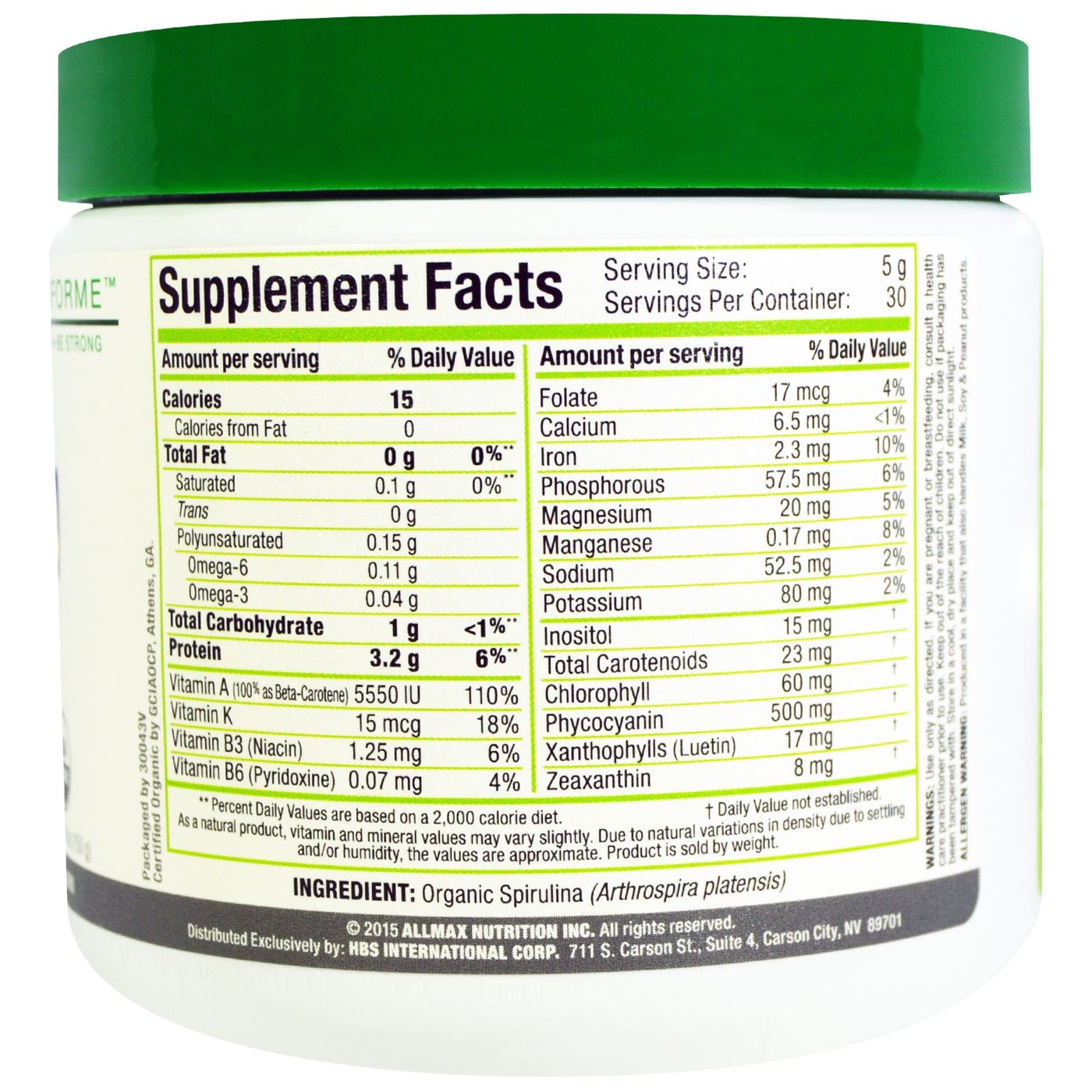 Comprar NovaForme Spirulina - 5.29 oz - Imagem 2