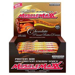 Comprar MuscleMaxx, Barra de Proteína, Sonho de Manteiga de Amendoim e Chocolate - 12 Barras - 57 g (Cada)