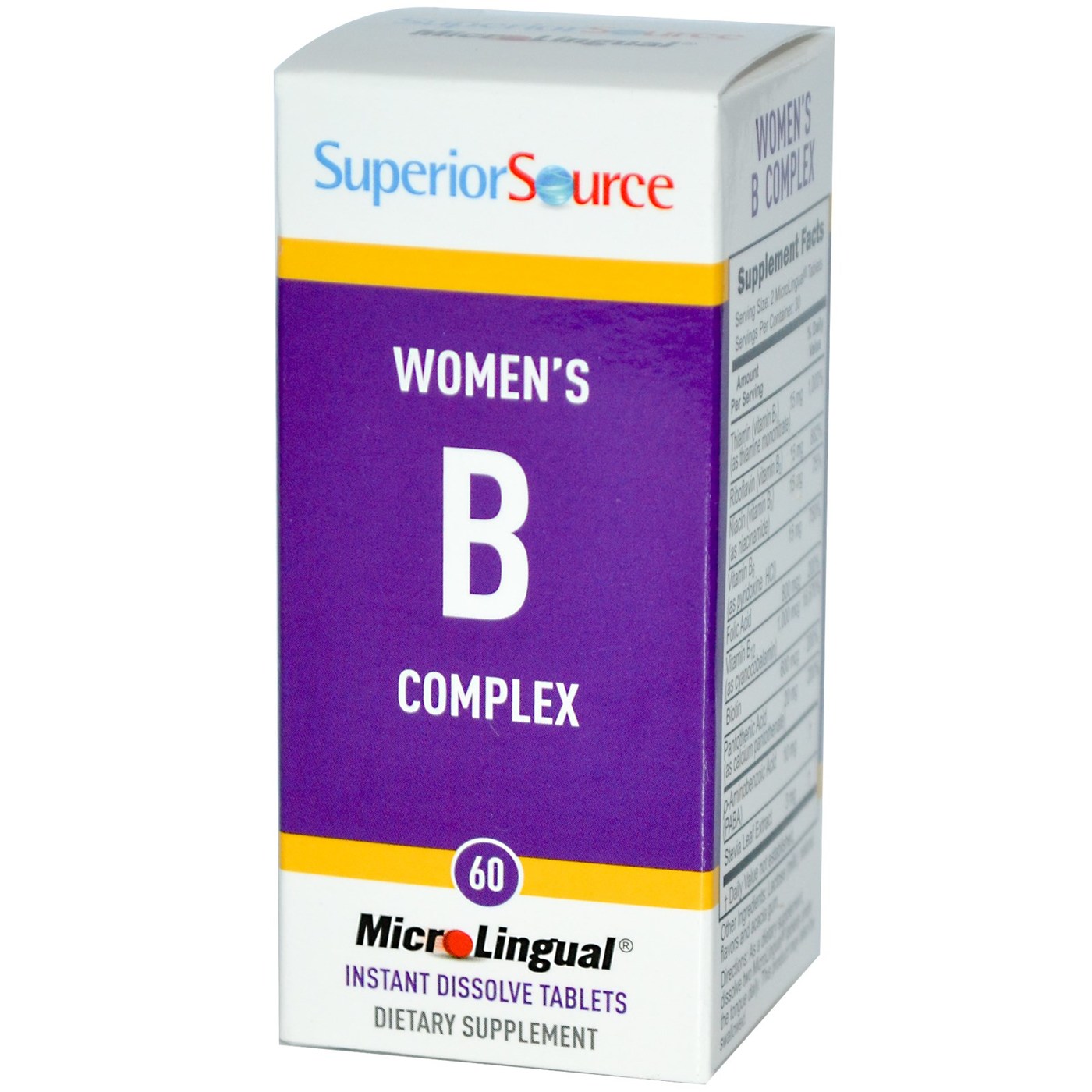 Comprar Superior Source, Complexo B Para Mulheres - 60 Tabletes