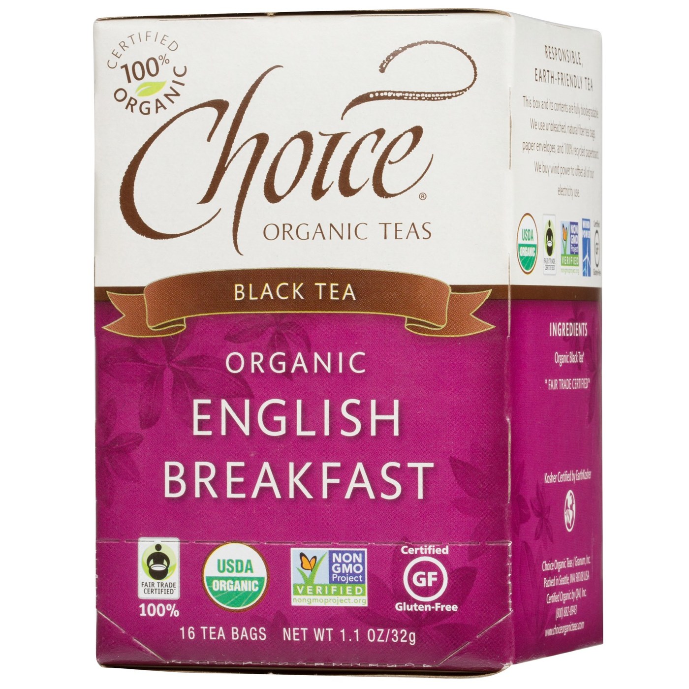 Comprar Choice Organic Teas Preto Chá, Café da manhã inglês - 16 Chá Bags