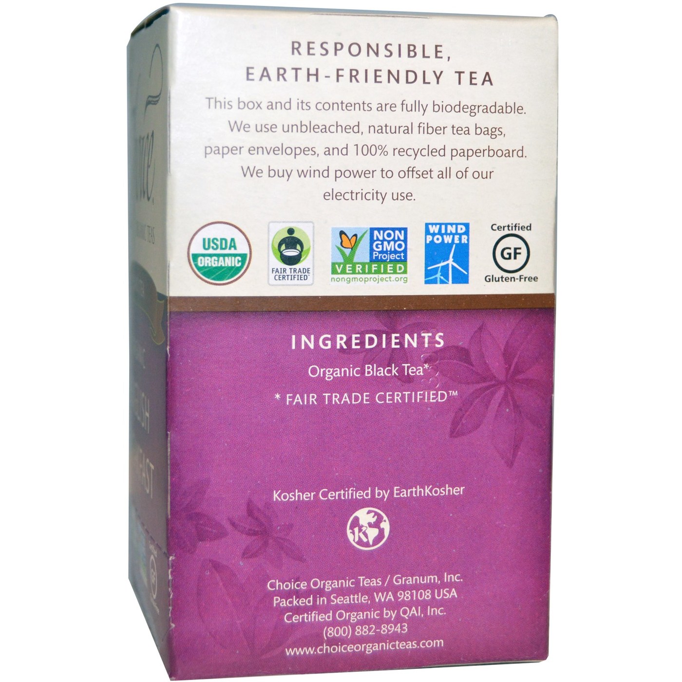 Comprar Choice Organic Teas Preto Chá, Café da manhã inglês - 16 Chá Bags - Imagem 2