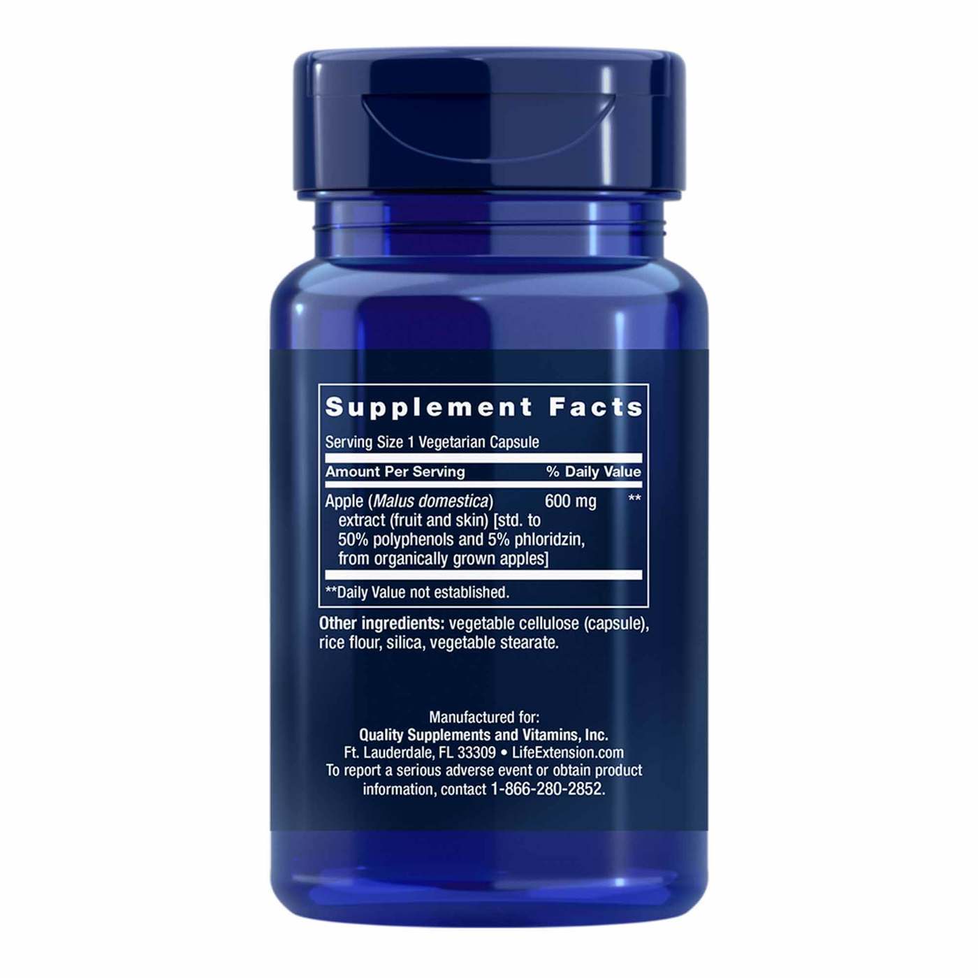 Comprar Life Extension, AppleWise 600mg - Extrato de polifenol - 30 Cápsulas Vegetarianas - Imagem 2