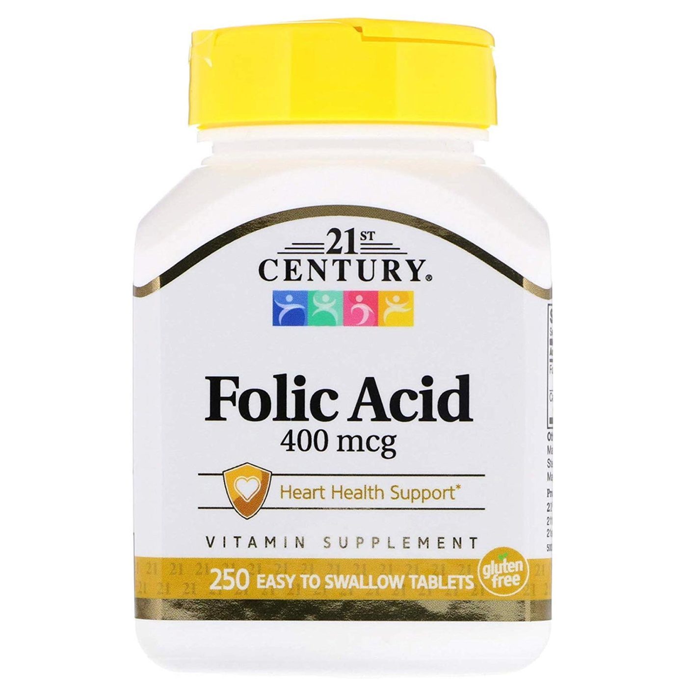 Comprar 21st Century, Ácido Fólico - 400 mcg - 250 Tabletes