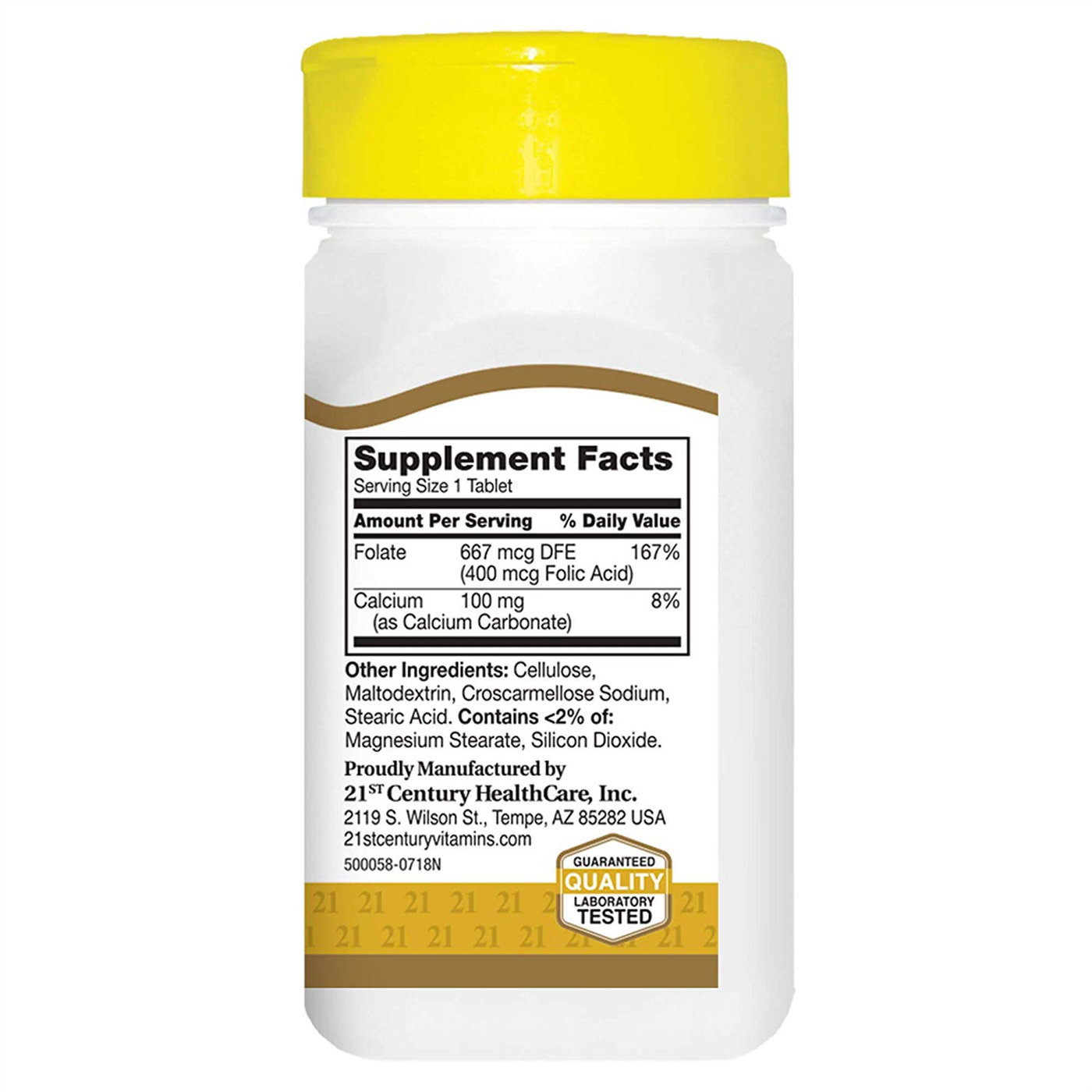 Comprar 21st Century, Ácido Fólico - 400 mcg - 250 Tabletes - Imagem 2