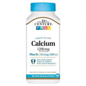 Comprar 21st Century Cálcio preenchido com líquido Plus D3 - 1200 mg - 90 Cápsulas de liberação rápida
