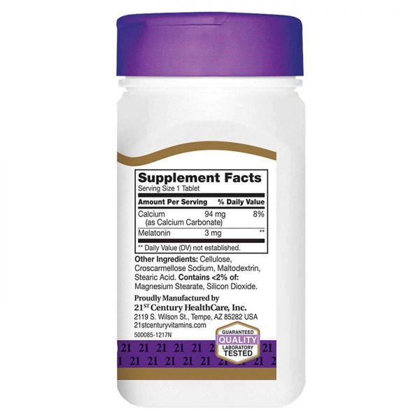Comprar 21st Century Melatonina - 3 mg - 200 Tabletes - Imagem 4