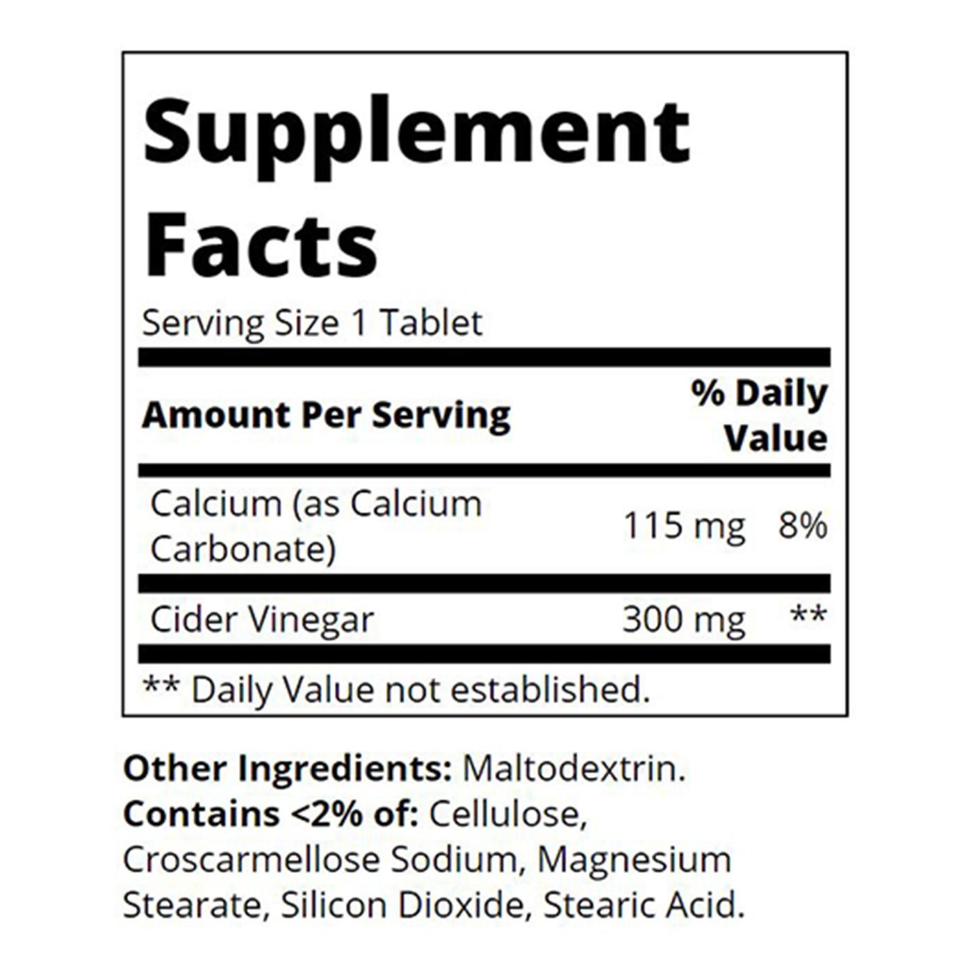 Comprar 21st Century, Vinagre de Cidra de Maçã - 300 mg - 250 Tabletes - Imagem 2