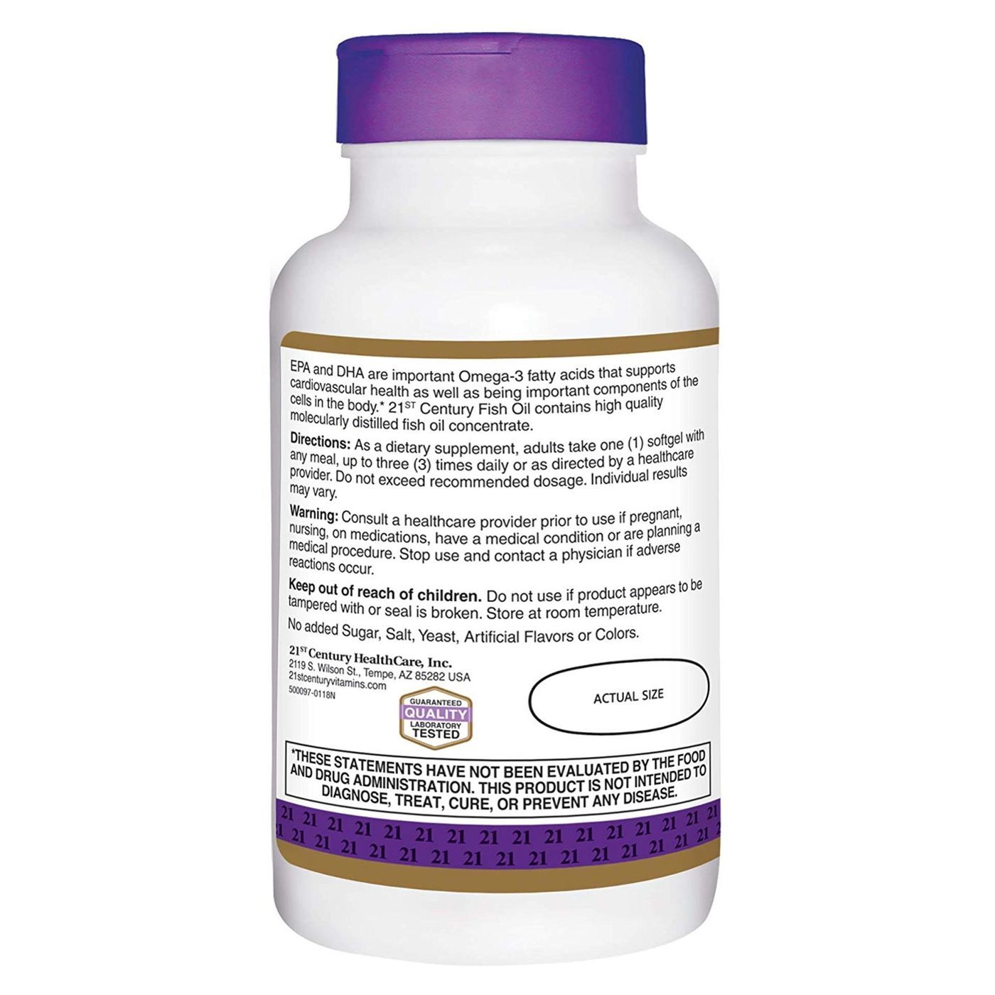 Comprar 21st Century, Óleo de Peixe - 1,000 mg - 120 Cápsulas em Gel - Imagem 3