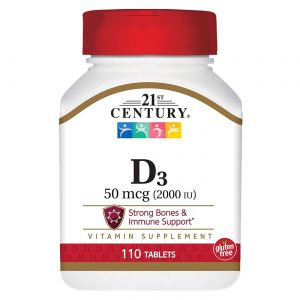 Comprar 21st Century, Vitamina D3 50 mcg - 110 Tabletes