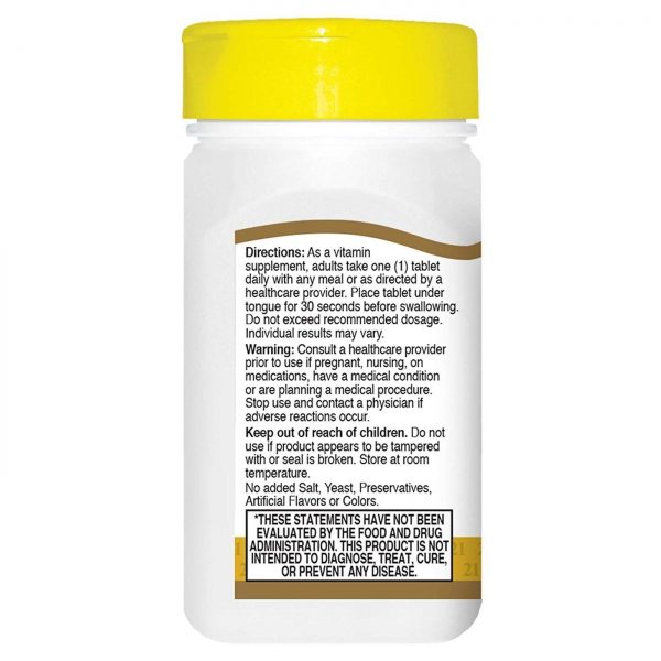 Comprar 21st Century B-12 - Quick Dissolve - 5000 mcg - 110 comprimidos sublinguais - Imagem 4