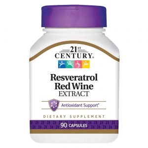 Comprar 21st Century, Resveratrol Extrato de Vinho Tinto - 90 Cápsulas