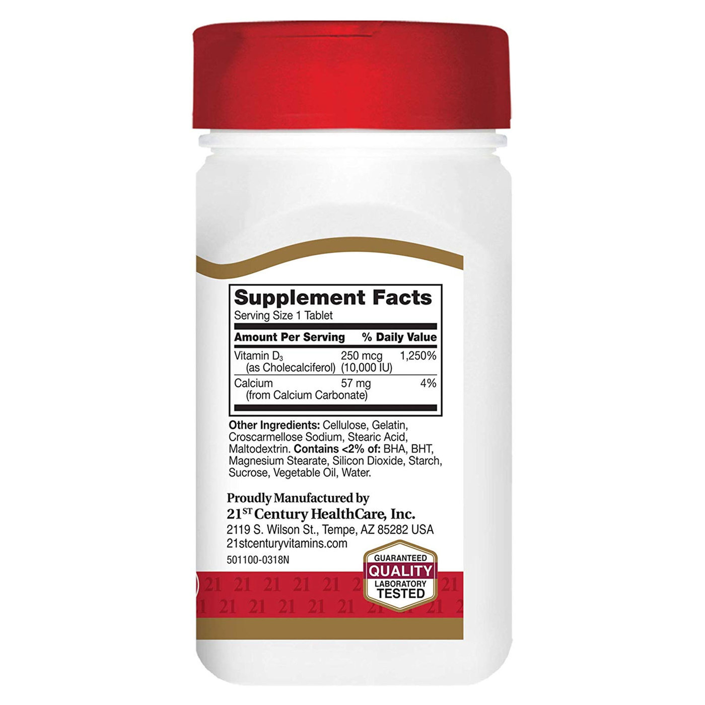 Comprar 21st Century Vitamina D3 - 250 mcg - 110 comprimidos - Imagem 2